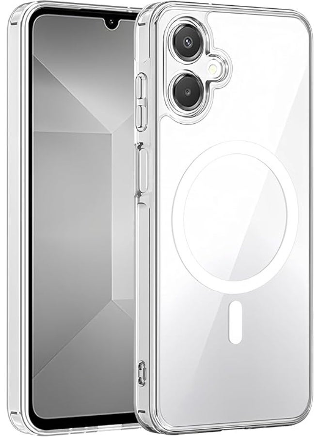 جراب شفاف هجين مغناطيسي لهاتف سامسونج جالاكسي A07، متوافق مع تقنية MagSafe، مصنوع من البولي كربونات بتقنية هجينة من البولي يوريثين الحراري لهاتف جالاكسي A07 - Image 3